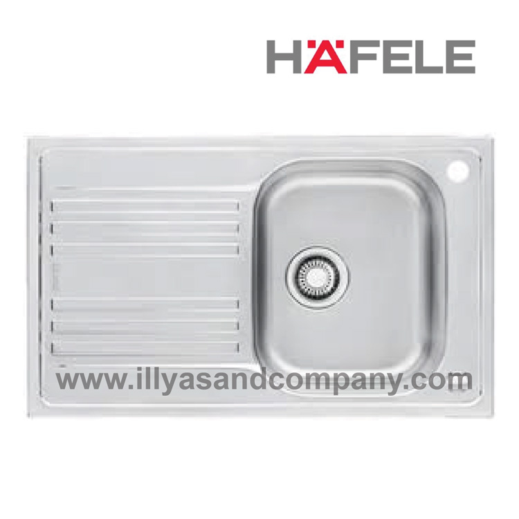 Hafele-Kitchen-Sink-Single-Bowl-SIngle-Dray-Stainless-Steel-Bowl-Corners-Rounded